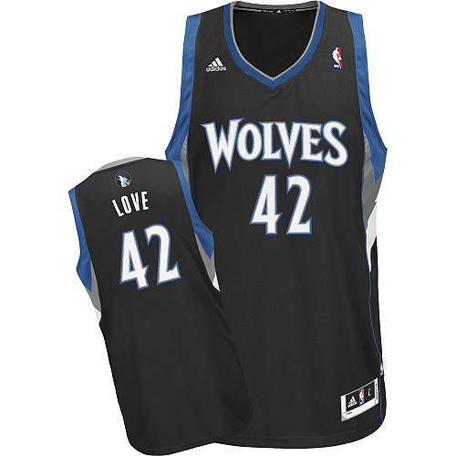  NBA Minnesota Timberwolves 42 Kevin Love New Revolution 30 Swingman Alternate Black Jersey